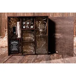 Подарунковий набір Whiskey Stones камені для віскі 9 штук + інструкція + мішечок для зберігання + щипці + декантер і 2 склянки - мініатюра 3
