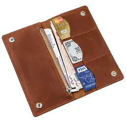 Чоловічий шкіряний гаманець SHVIGEL 19х9,5х1 см acs0016052 - мініатюра 4