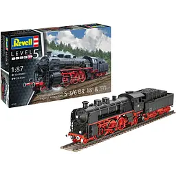 Збірна модель Revell Експрес локомотив S3/6 BR18 з тендером масштаб 1:87, 154 деталі (RVL-02168) - мініатюра 2