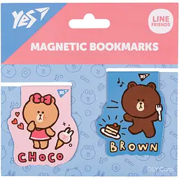 Набір закладинок магнітних Yes Line Friends Brown and Choco 20 шт. (708106) - мініатюра 2