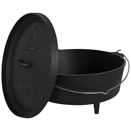 Казан з кришкою Bo-Camp Dutch Oven Cast Iron 31 cm / 5 L Чорний - мініатюра 2