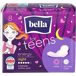 Гігієнічні прокладки Bella for Teens Energy night 8 шт.