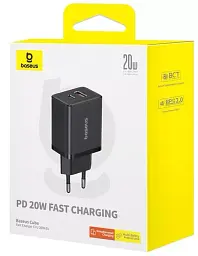 Мережевий зарядний пристрій Baseus Cube Fast Charger USB+Type-C 20 W P10111403113-00 Black - мініатюра 7