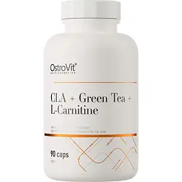 Жироспалювач OstroVit CLA + Green Tea + L-carnitine 90 капсул