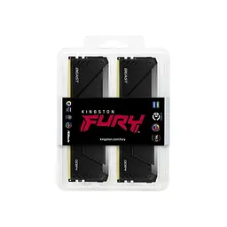 Модуль пам'яті для комп'ютера DDR4 64GB (2x32GB) 3200 MHz Beast RGB Black Kingston Fury (ex.HyperX) (KF432C16BB2AK2/64) - мініатюра 3
