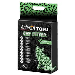 Соєвий наповнювач AnimAll Tofu Green Tea з ароматом зеленого чаю для котів 6 літрів 2.6 кг