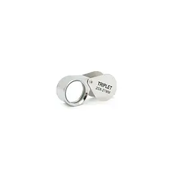 Лупа Voltronic ручна TRIPLET 20X-21mm, складана (брелок), метал-скло, пластикова коробка. 60 * 24 * 18mm. (1152/TR20X-21) - мініатюра 2