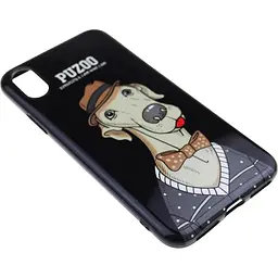 Чохол-накладка PUZOO TPU Glossy Shiny Powder Art dog iPhone X Black Bean - мініатюра 3