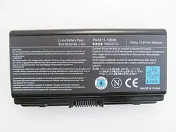 Акумулятор для ноутбука Toshiba PA3615U, 5200 mAh, 6cell, 11.1V, Li-ion, чорний