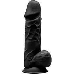 Фалоімітатор Silexd Premium Silicone Dildo Model 4 Size 8.5 21.5 см чорний