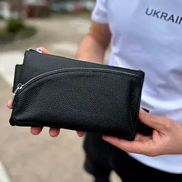Поясна бананка унісекс Tiding Bag 14х25х8 для телефону та документів TD-54928 чорна 25 см