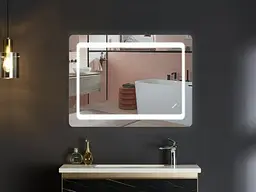 Дзеркало Mixxus TWEE MR09-80x60-REVERSE з LED Touch, Anti-fog, димером, регулюванням яскравості (MI6660) - мініатюра 4