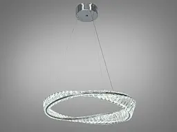 Люстра стельова LED Diasha 548/600CH Crystal 72W, хром, сучасний стиль, висота 115 см, діаметр 60 см - мініатюра 3