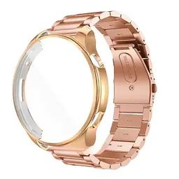 Захисний чохол Tamister для смартгодинника Amazfit Balance з плівкою рожеве золото - мініатюра 4