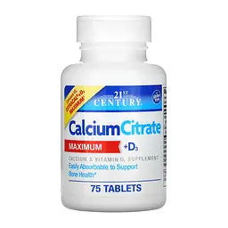 Кальцій 21st Century (Calcium Citrate + D3) - 75 таблеток