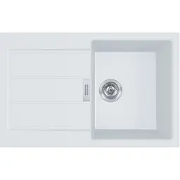 Кухонна мийка Franke Sirius, тектонайт, прямокутник, з крилом, 780х500х200мм, чаша - 1, накладна, 2 S2D 611-78 білий