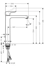Змішувач для умивальника Hansgrohe Metris EcoSmart 31082000 Хром - мініатюра 2