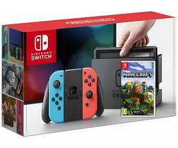 Ігрова консоль Nintendo Switch Neon Blue-Red Гра Minecraft - мініатюра 5
