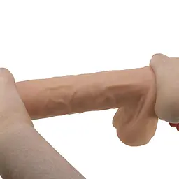 Фалоімітатор Baile Sliding Skin Bendable 10.2'' 26 см тілесний - мініатюра 8