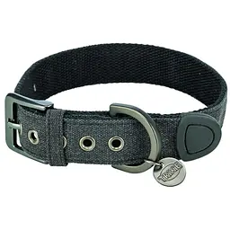 Нашийник Trixie CityStyle екстраширокий для собак, бавовна, XS–S, 25–32 см, 25 мм, чорний - мініатюра 4
