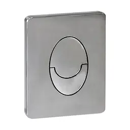 Панель змиву пластикова Koer KT-0606-01 157x198x3mm, кнопка закруглена KR5342, Хром
