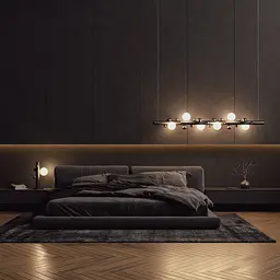 Підвісний світильник Babich Studio Lunar 1500 Black (RAL 9005) - мініатюра 4