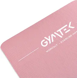 Килимок (мат) для йоги та фітнесу Gymtek NBR 1см рожевий - мініатюра 5