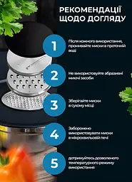 Набір мисок з кришками 3 штуки з нержавіючої сталі 16/18/20.5 см LUGI LG-02/3PCS - мініатюра 5