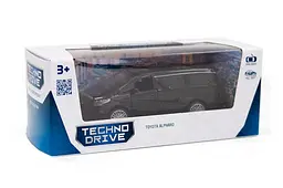Іграшковий мікроавтобус металевий Toyota Alphard чорний TechnoDrive - мініатюра 3