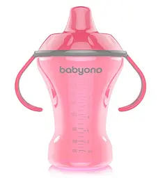 Чашка-непроливайка BabyOno Natural Nursing з твердим носиком, 260 мл, рожевий (1457) - мініатюра 2
