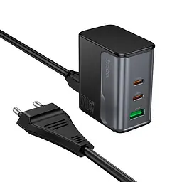 Адаптер мережевий HOCO Star Speed charger CS76A |1USB/2Type-C, 70W/3A, PD/QC|