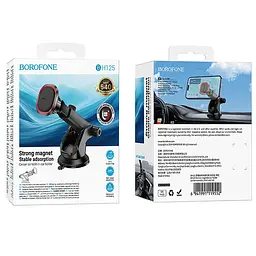 Автотримач Borofone BH125 Roman magnetic (center console) Black/Red - мініатюра 2