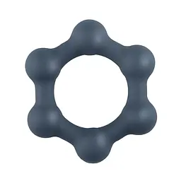 Ерекційне кільце Boners Hexagon Cock Ring 3.8 см сірий - мініатюра 4