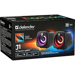 Акустична система 2.0 Defender J1, 6Вт, підсвітка, USB, чорна - мініатюра 8