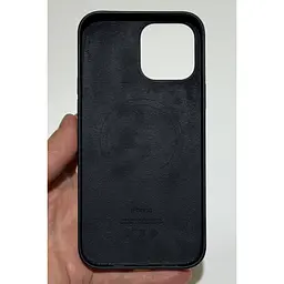 Оригінальний шкіряний чохол Apple Leather Case with MagSafe для iPhone 13 Pro Max (6.7") Midnight Black MM1R3ZM/A - мініатюра 5