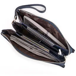 Місткий клатч на два відділення жіночий ST Leather 19248 синій - мініатюра 5