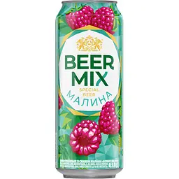 Пиво Оболонь Beermix Raspberry 2.4% 0.5 л з/б