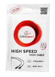 Кабель Cablexpert (CC-HDMID-15) HDMI-microHDMI v.2.0, вилка/вилка 4.5м - мініатюра 3