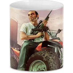Кухоль GeekLand GTA ГТА з автоматом GT.02.20 330 мл білий - мініатюра 3