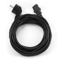 Кабель питания Cablexpert PC186VDE Powercord C13 CEE7/7 Black 3m - мініатюра 2
