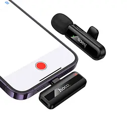 Мікрофонна система бездротова Hoco L20 Fair wireless microphone iP чорний - мініатюра 3