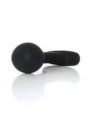 Анальна пробка - Silicone Black Curved Plug L - мініатюра 3