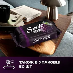 Серветки вологі Smile Чорні з ароматом ожини 10 шт (42213001) - мініатюра 6