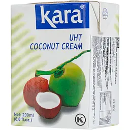 Вершки кокосові Kara натуральні пастеризовані 24%, 200 мл (585469)