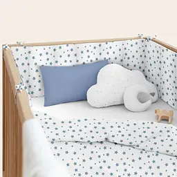 Бортики в дитяче ліжечко Cosas Starfall CS3, 30 х 120 см (WeltBed_StarLightBlueWhite-3003_30x120) - мініатюра 2