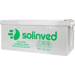 Акумулятор Solinved GEL 12V (12V/200Ah/2400Wh) (SLG200-12) [114110] - мініатюра 2