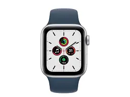 Смарт-годинник Apple Watch SE GPS + Cellular 40mm Silver Aluminum Case w. Abyss Blue S. Band (MKQL3) - мініатюра 2