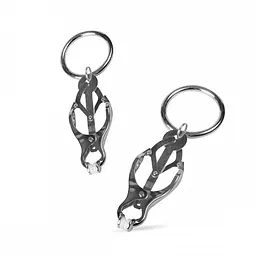 Затискачі для сосків з кільцями EasyToys Clover Clamps With Clips - мініатюра 2