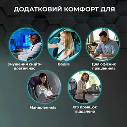 Подушка для попереку ортопедична на крісло з кишенею - мініатюра 6