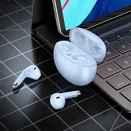 Навушники Hoco June true wireless BT headset EW61 | BT5.3, 40/320mAh, 7h | blue - мініатюра 3
